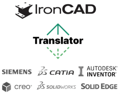 IronCAD 네이티브 파일 변환 — 불러오기 지원 형식