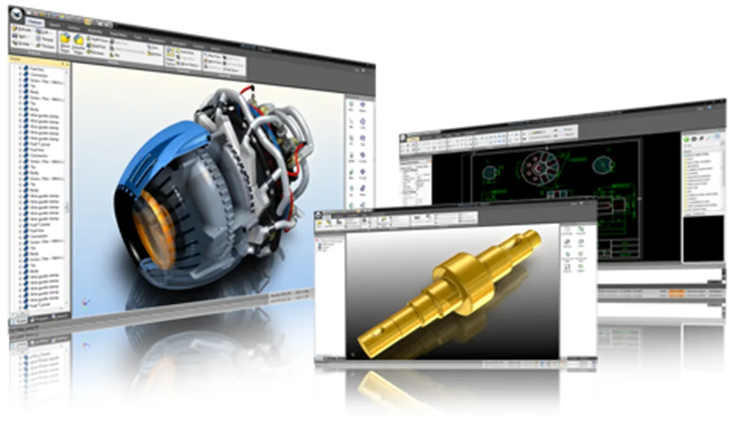 IronCAD 모델링 작업 화면